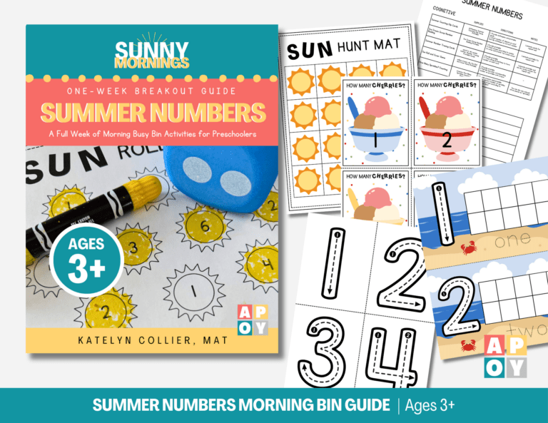 Summer Numbers Morning Bins Guide – Ages 3+