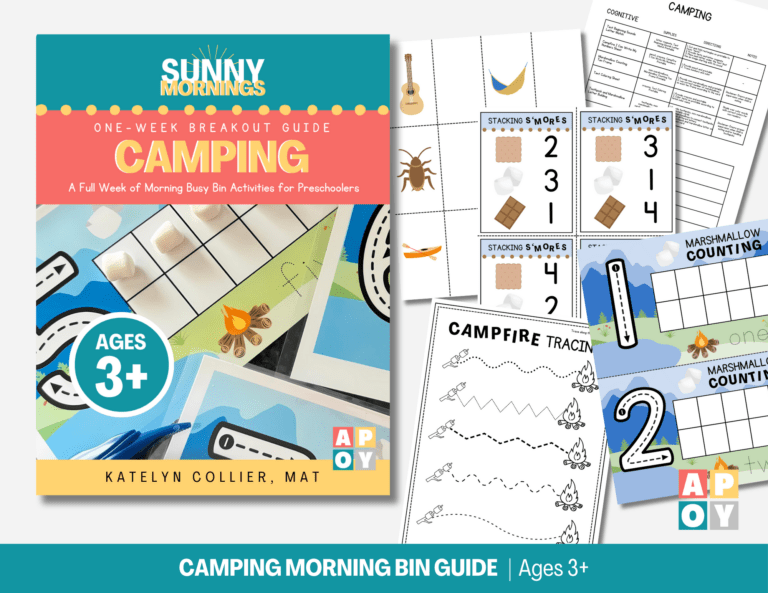 Camping Summer Morning Bins Guide – Ages 3+