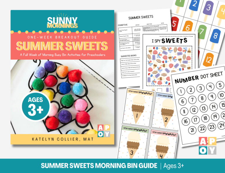 Summer Sweets Morning Bins Guide – Ages 3+