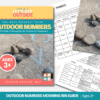 Outdoor Numbers Morning Bin Guide - Ages 3+