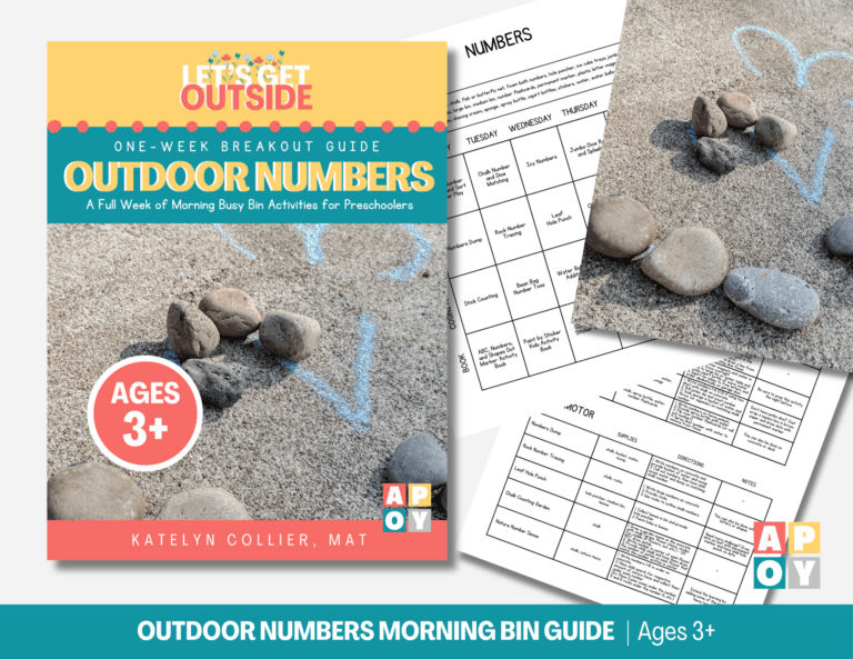 Outdoor Numbers Morning Bin Guide – Ages 3+