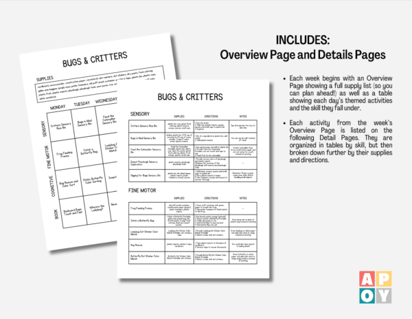 Bugs & Critters Summer Morning Bins Guide – Ages 3 And Under - Image 3