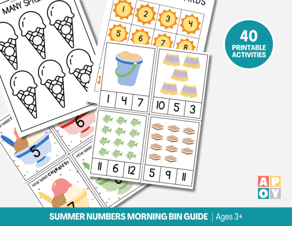 Summer Numbers Morning Bins Guide – Ages 3+ - Image 4