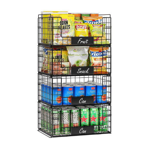 4pk stackable wire baskets