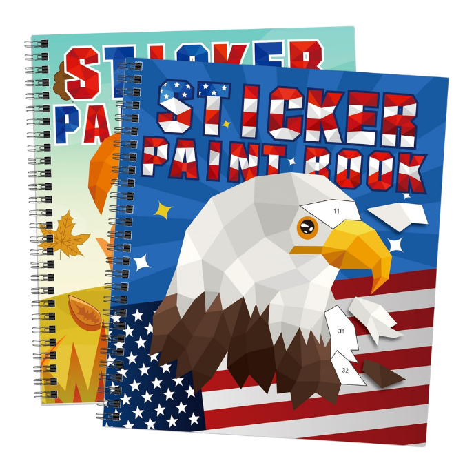 4th of july paint by sticker books