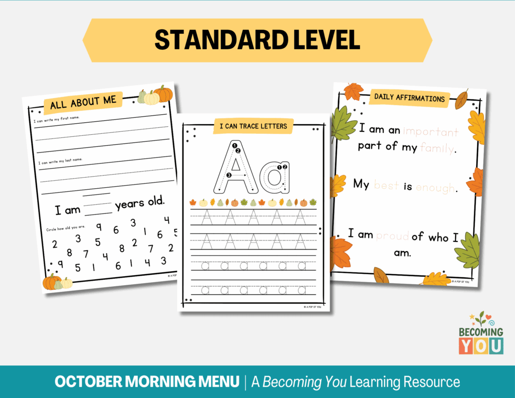 october morning menu
