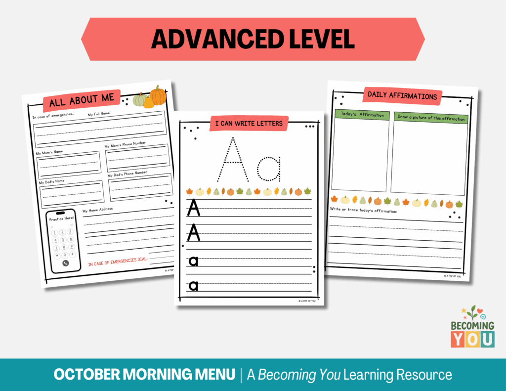 october morning menu