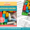 Outdoor Colors Morning Bin Guide - Ages 3 and Under