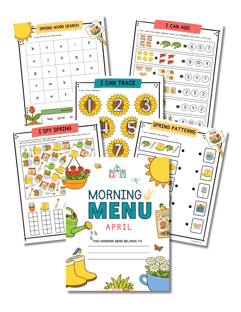 april morning menu collages
