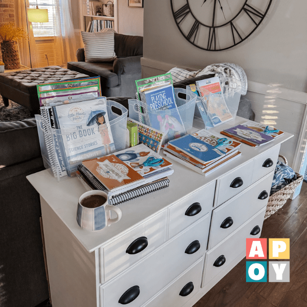 bins storing curriculum