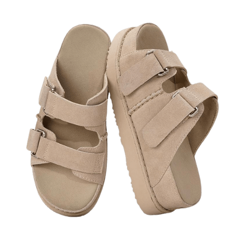 brown platform sandals