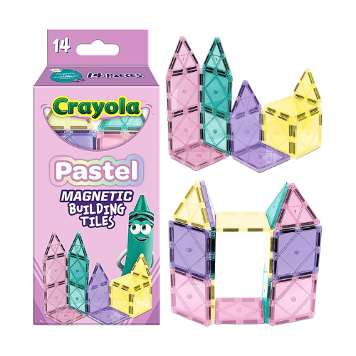 crayola valentines day pastel magnetic building tiles