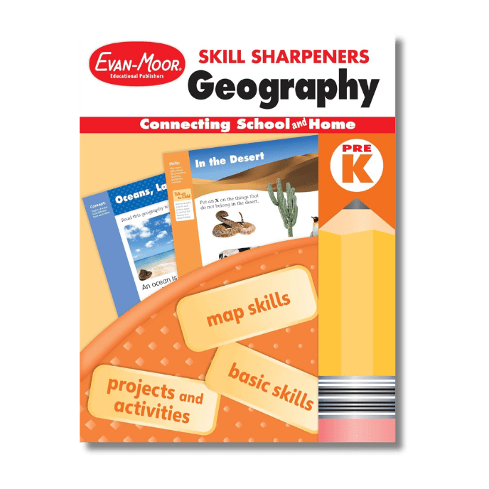 evan moor kindergarten geography skill sharpeners