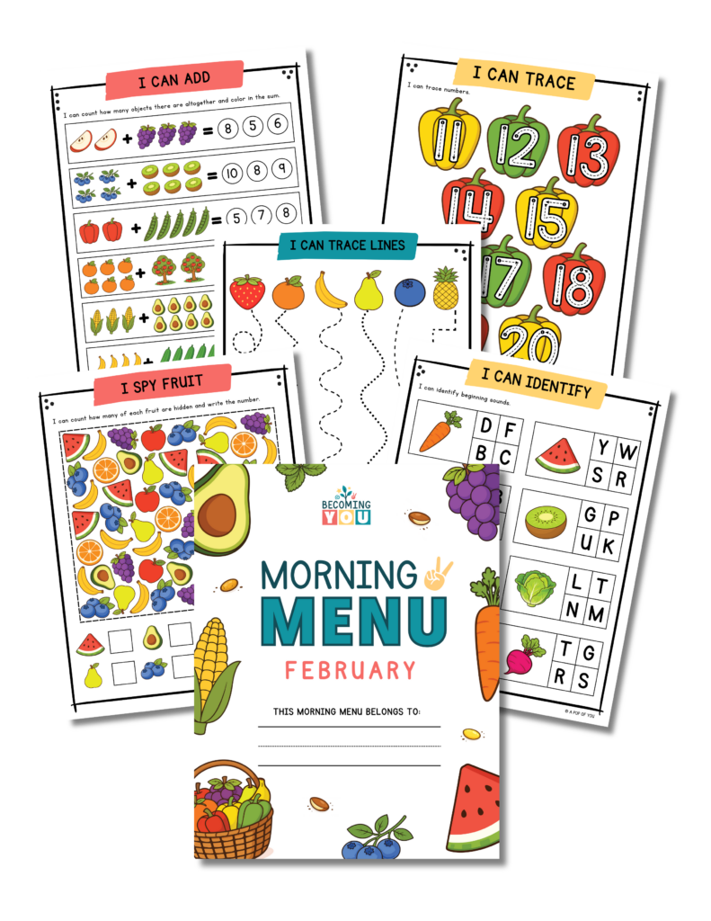 february morning menu collages