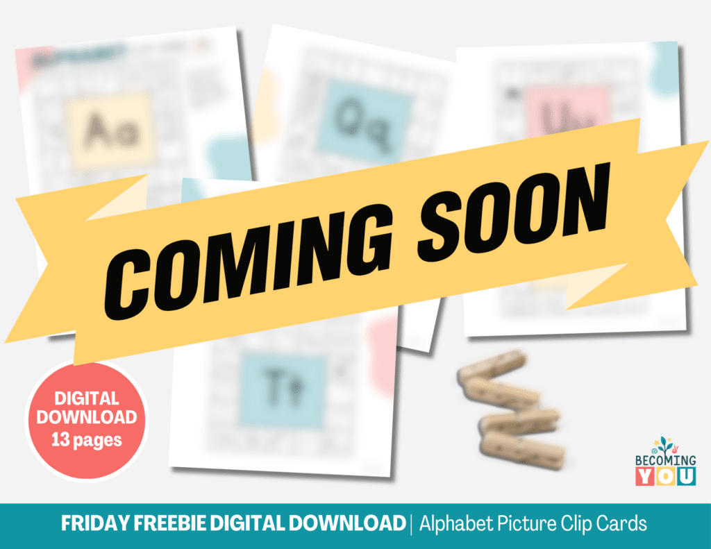 ff alphabet picture clip cards preview