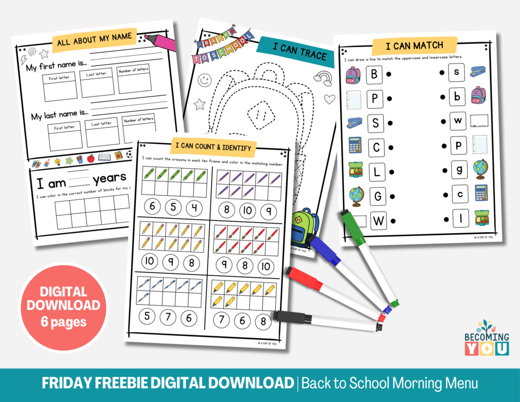 ff back to school morning menu