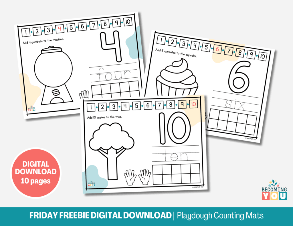 ff playdough counting mats