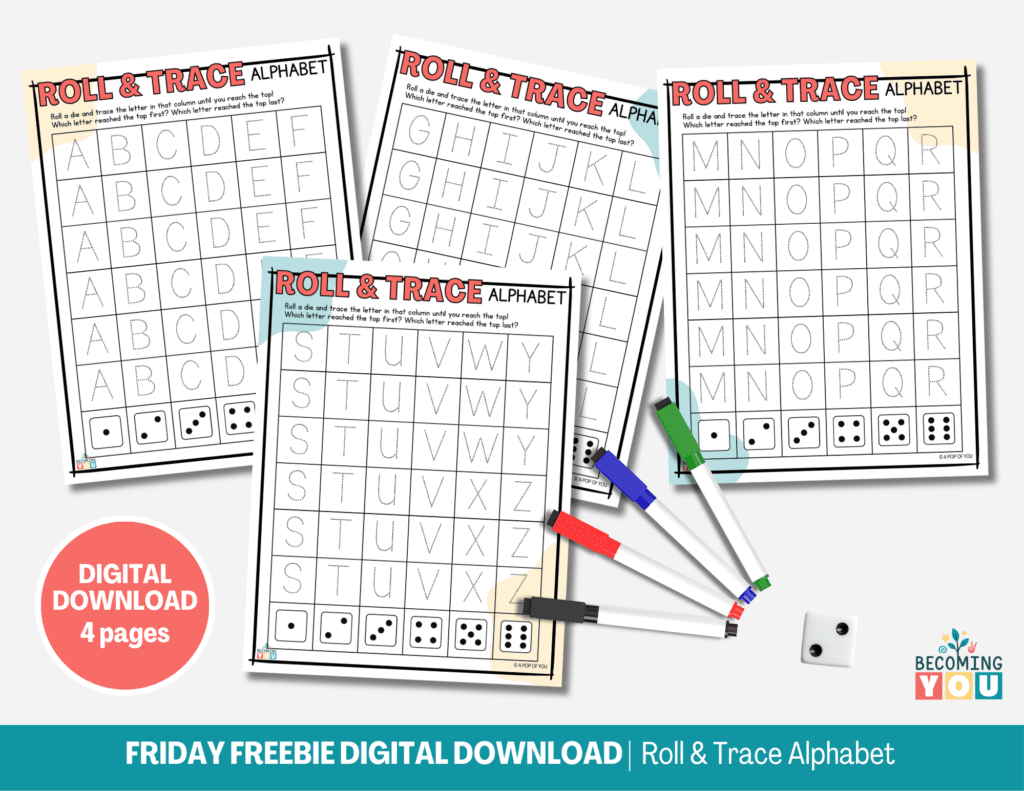 ff roll and trace alphabet
