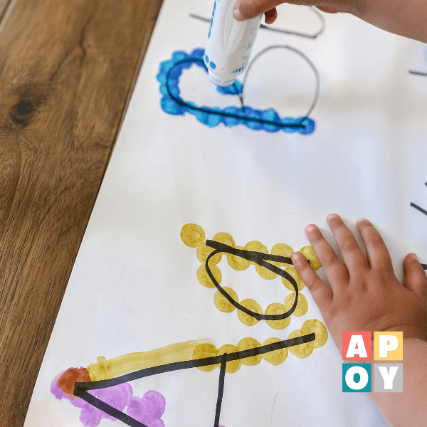 giant letter dot it activity