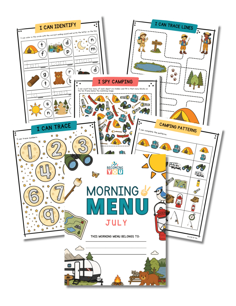 july morning menu collages