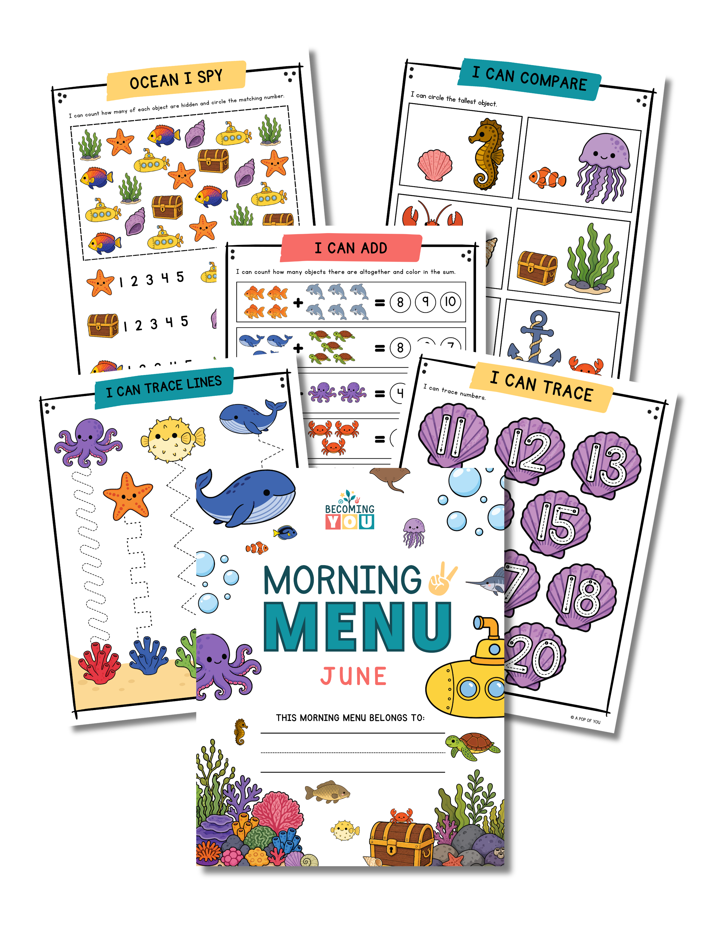 june morning menu collages
