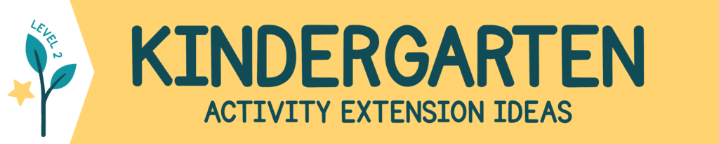 kindergarten extension ideas banner