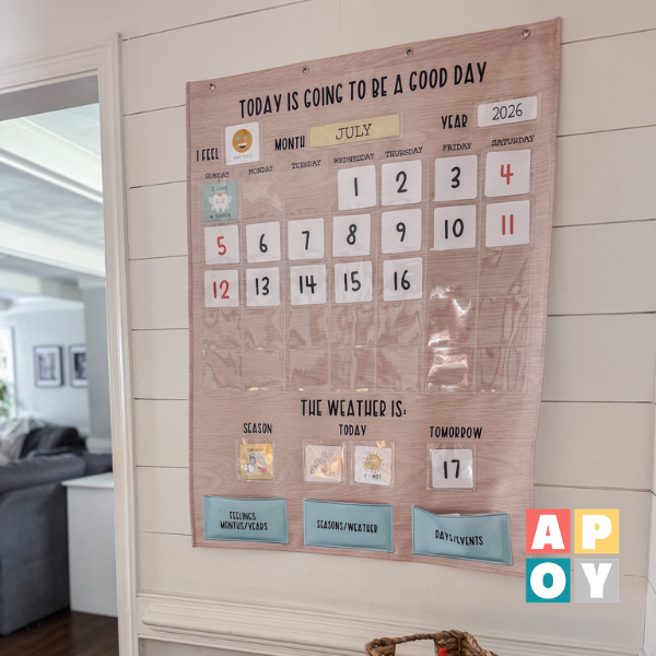 learning calendar on wall