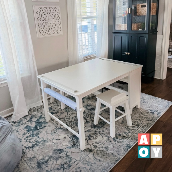 learning table in room