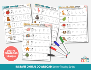 letter tracing strips