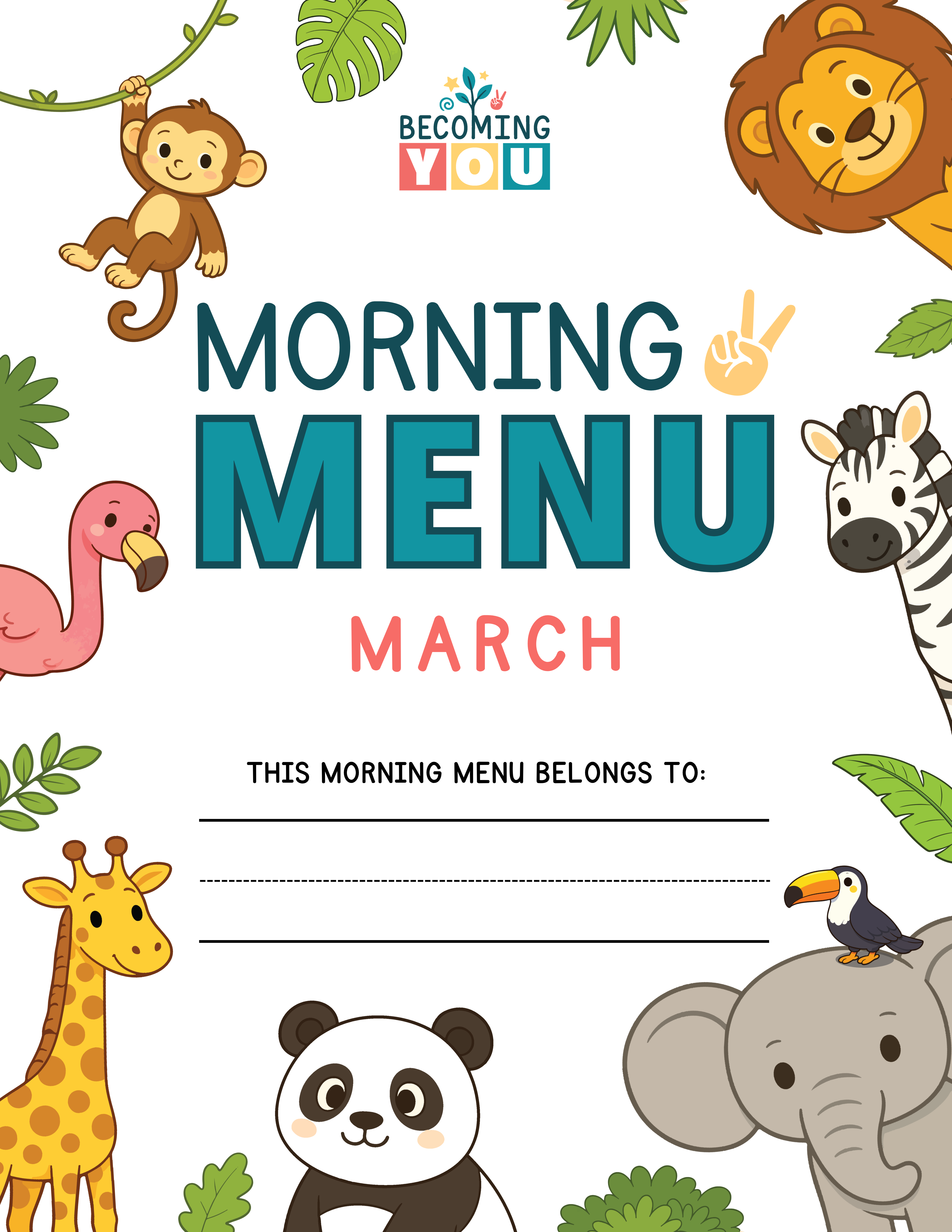 march menu cover