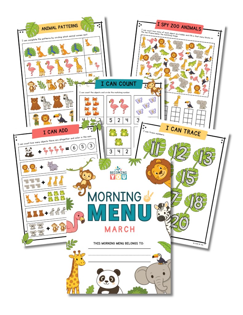 march morning menu collages