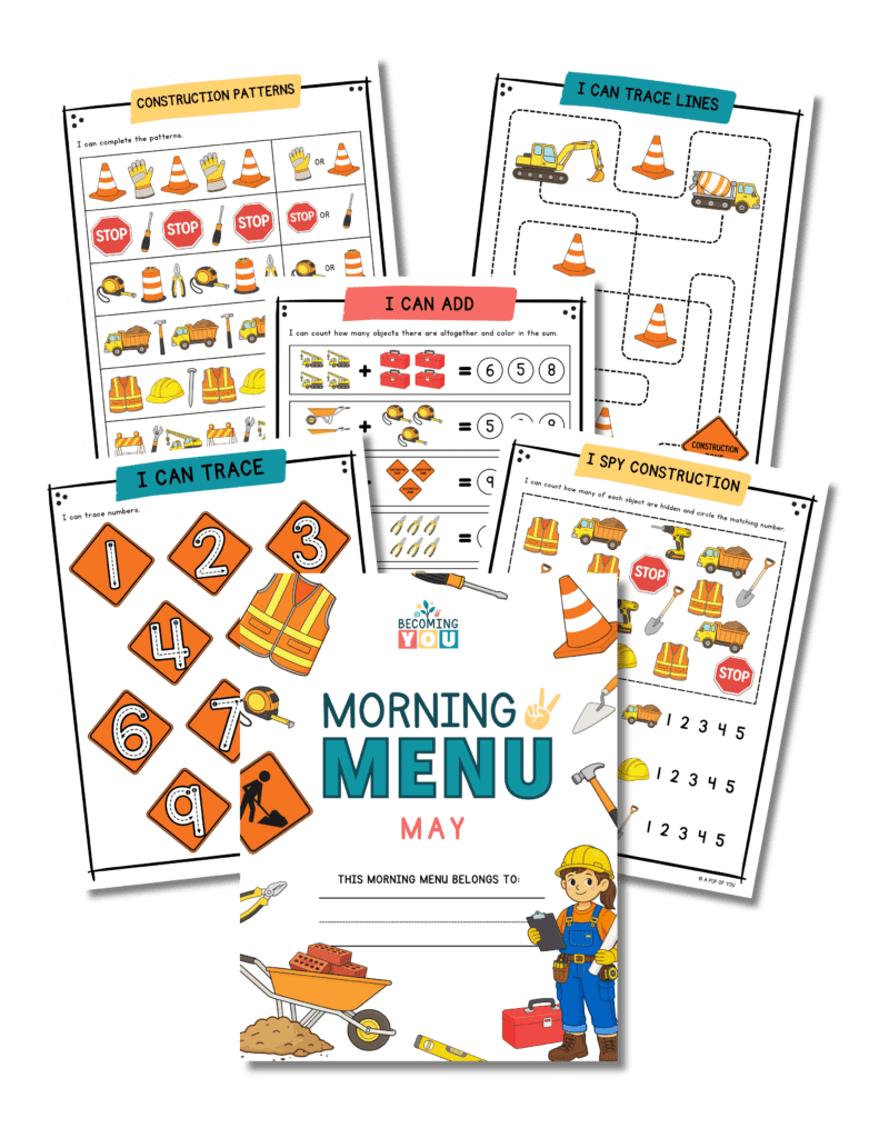 may morning menu collages