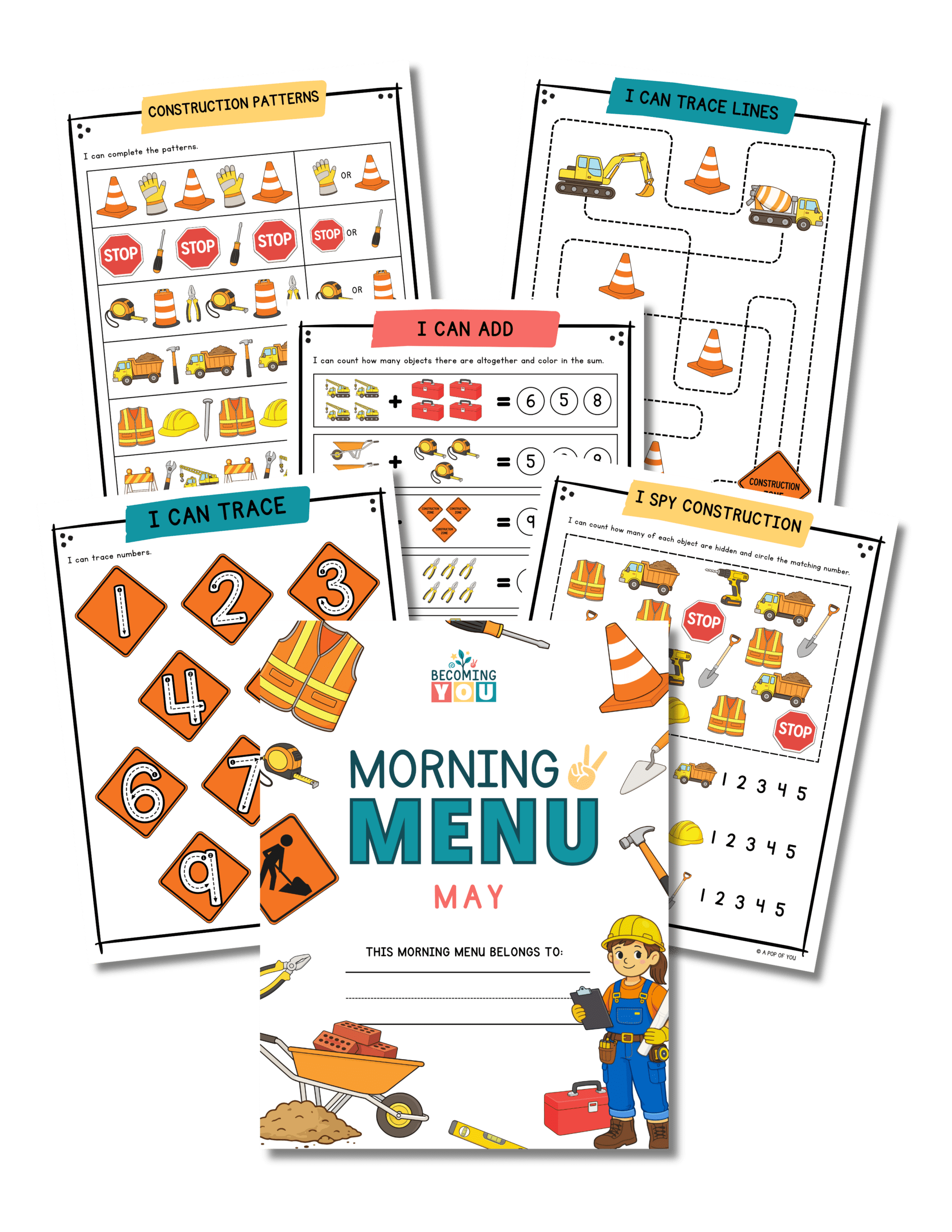 may morning menu collages