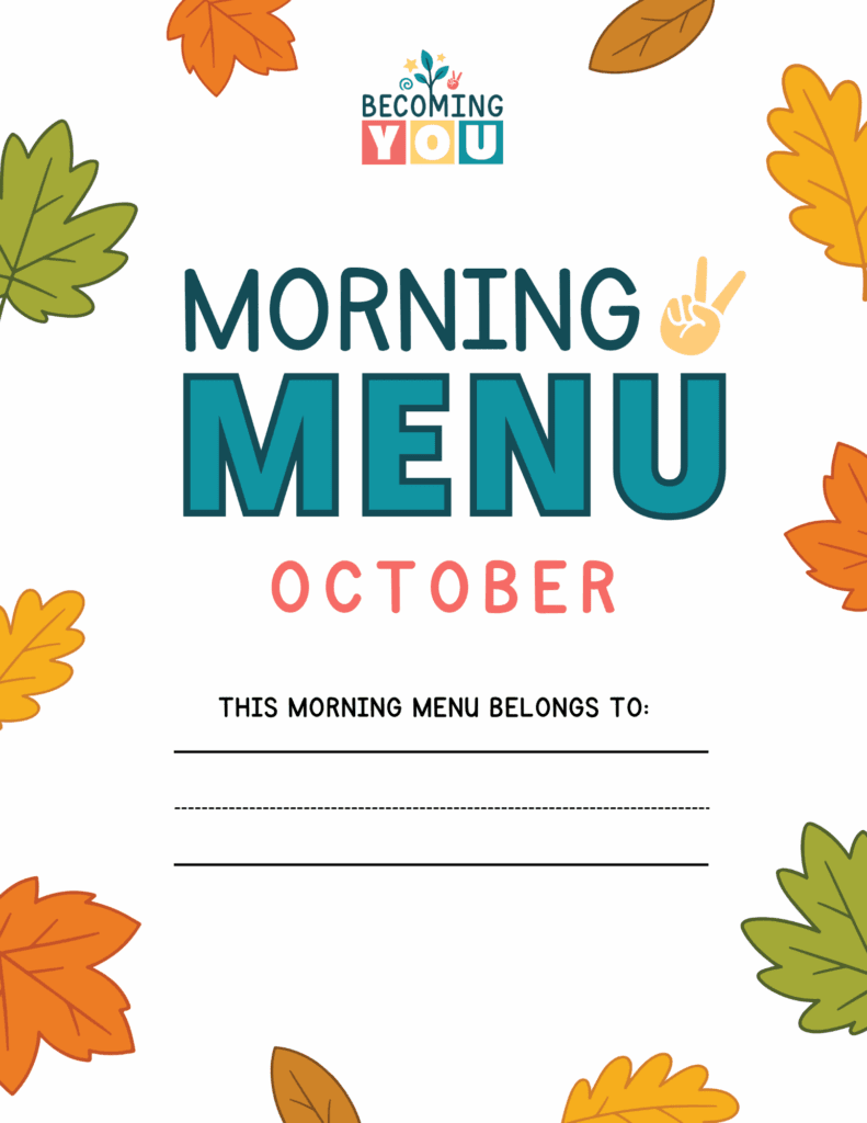 morning menu cover