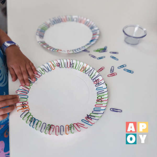paper plate skip counting