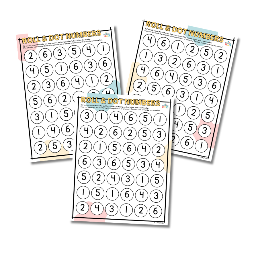 roll and dot numbers 1