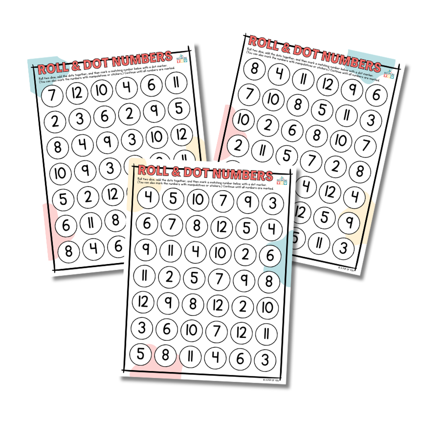 roll and dot numbers 2
