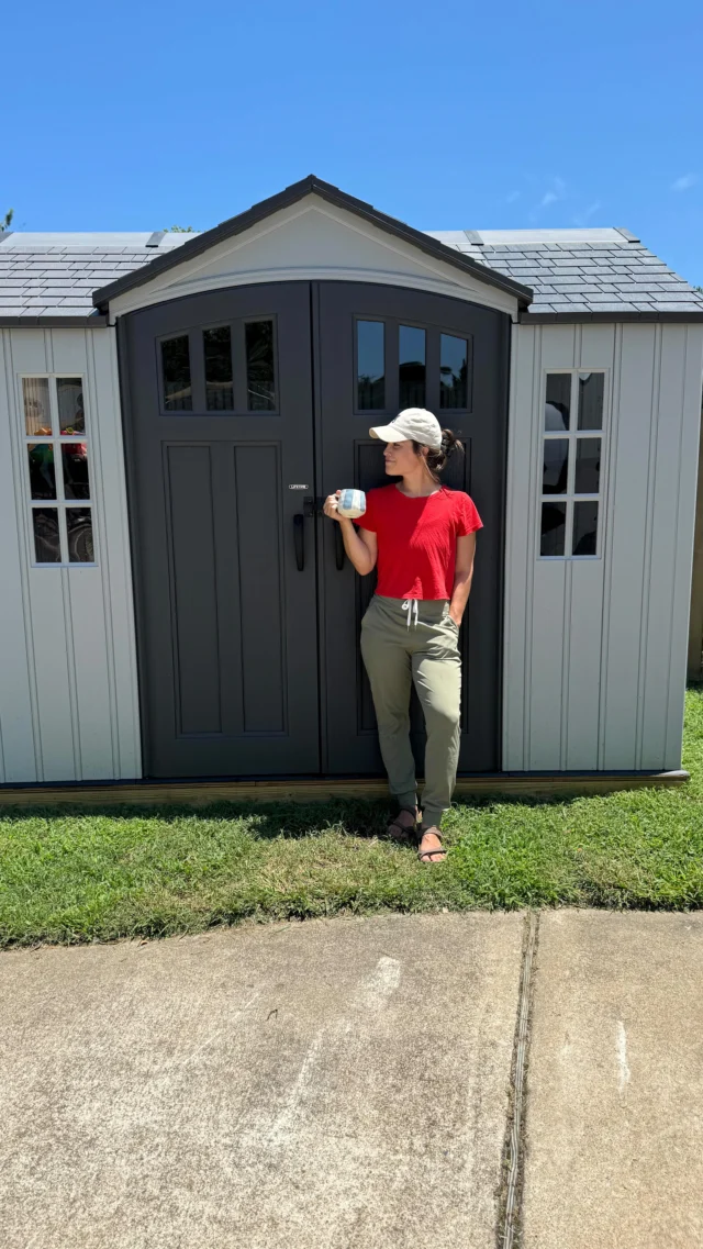 👉🏼 Comment ‘SHED’ and I’ll send you the link to our new backyard shed!

The key to a hot cup of coffee is…independence ✨

The fact that the girls can now access all of their outdoor toys on their own (and put them away again) is a new level of parenting that I am thoroughly enjoying 😆

@lifetimeproducts is celebrating 20 YEARS of manufacturing sheds and I stand by their quality! Perfect solution for outdoor storage that functional and aesthetic 👌🏼

#outdoortoys #outdoororganization #toystorage #homeorganizing