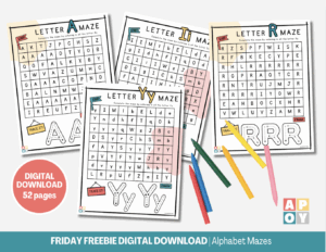 alphabet mazes