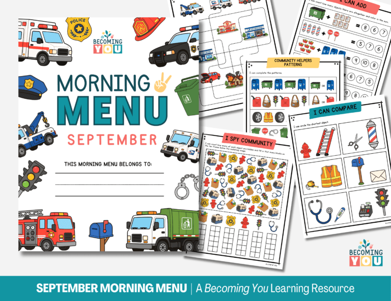 september morning menu listing