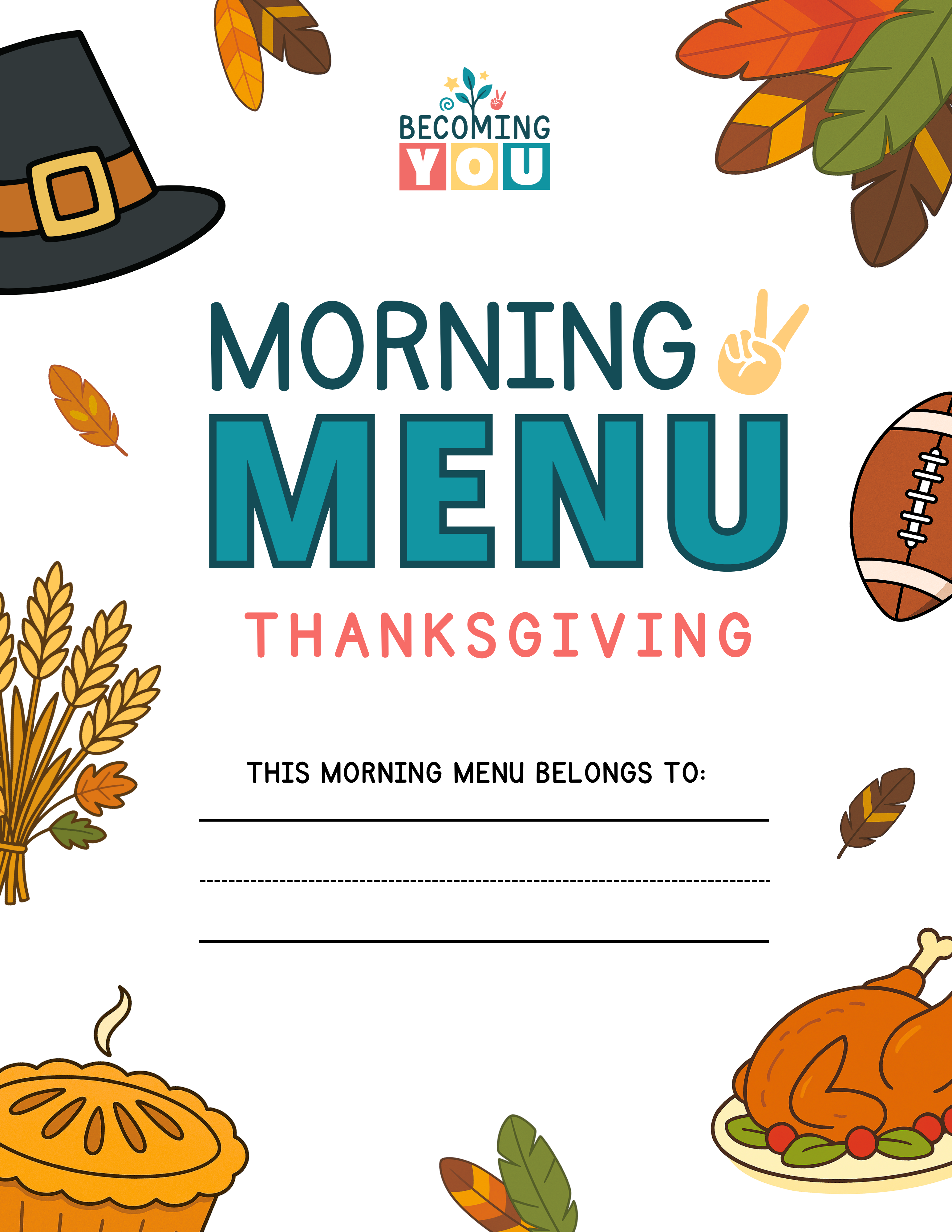 thanksgiving morning menu