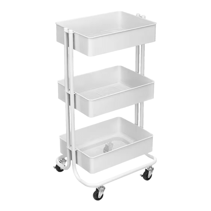 three tier rolling supply cart