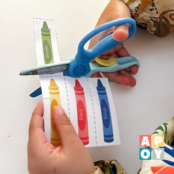 training scissors cutting paper