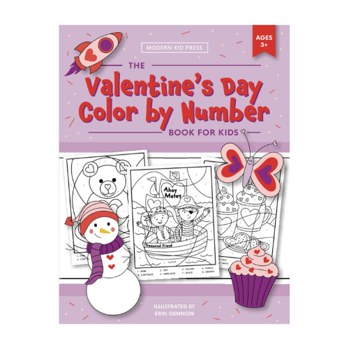 valentines day color by number book