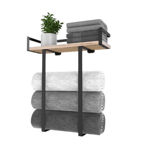 wall mounted towel rack