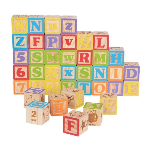 wooden alphabet blocks