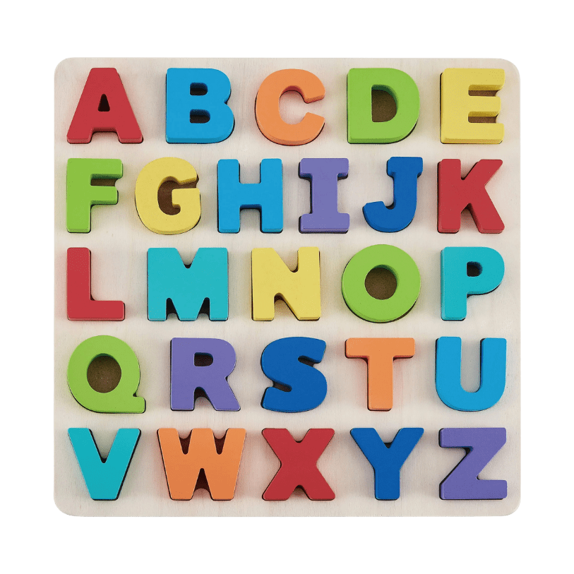wooden alphabet puzzle