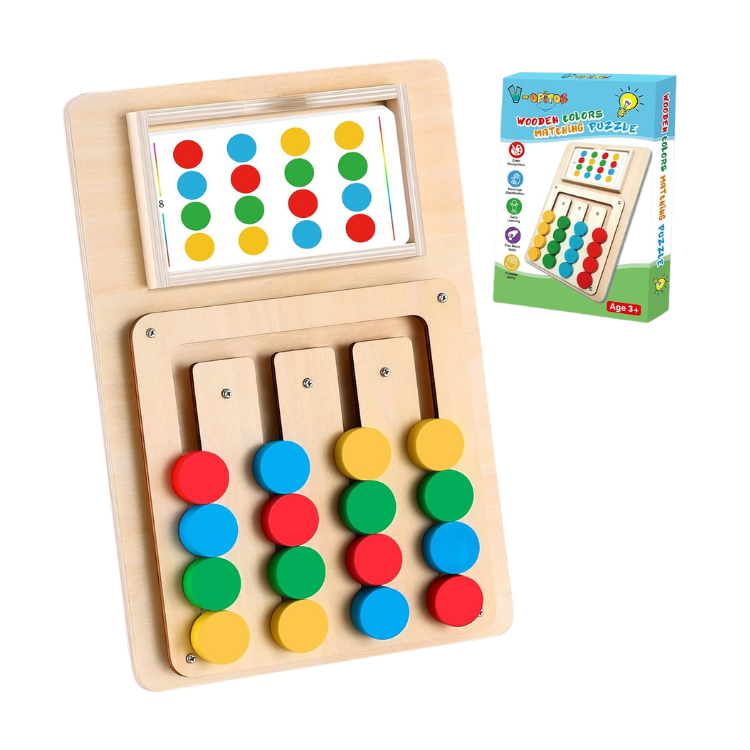 wooden color matching puzzle