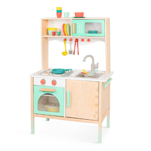 wooden kitchen play set