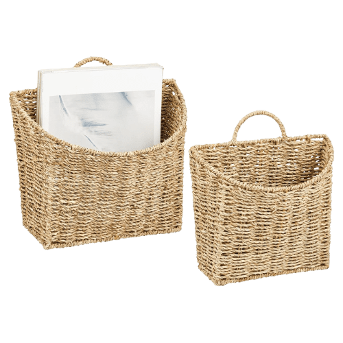 woven hanging magazine holders